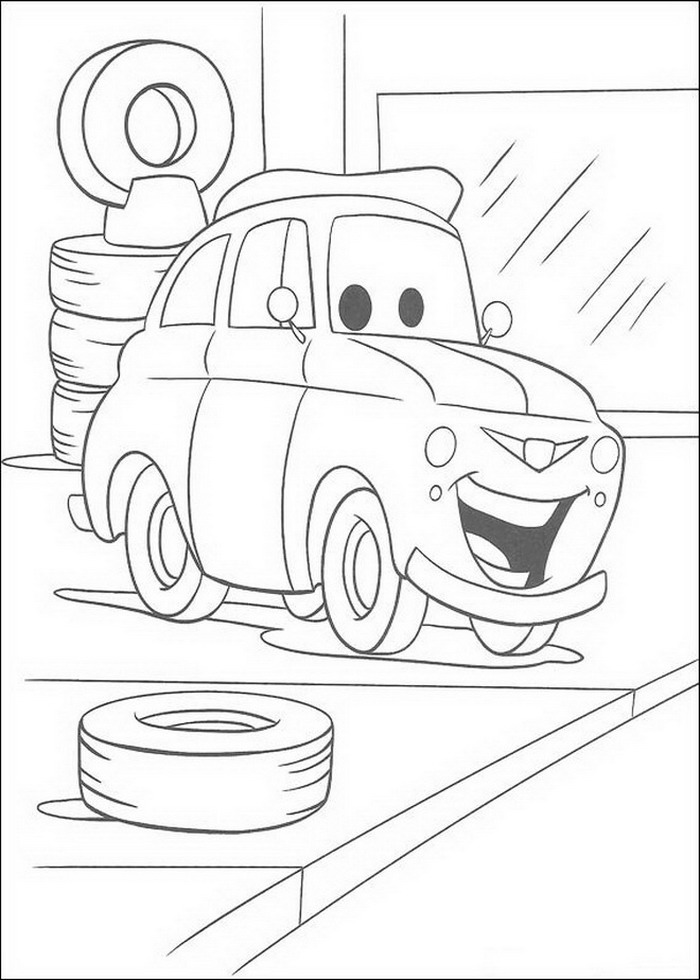 Plansa de colorat cu Cars pixar 80 213